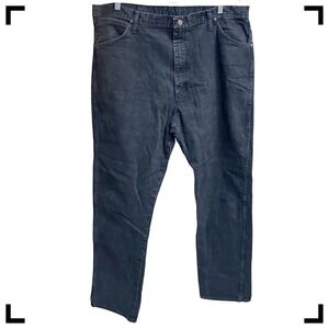 Wrangler Men's Dark Wash Straight Leg Denim Jeans Size 42x32